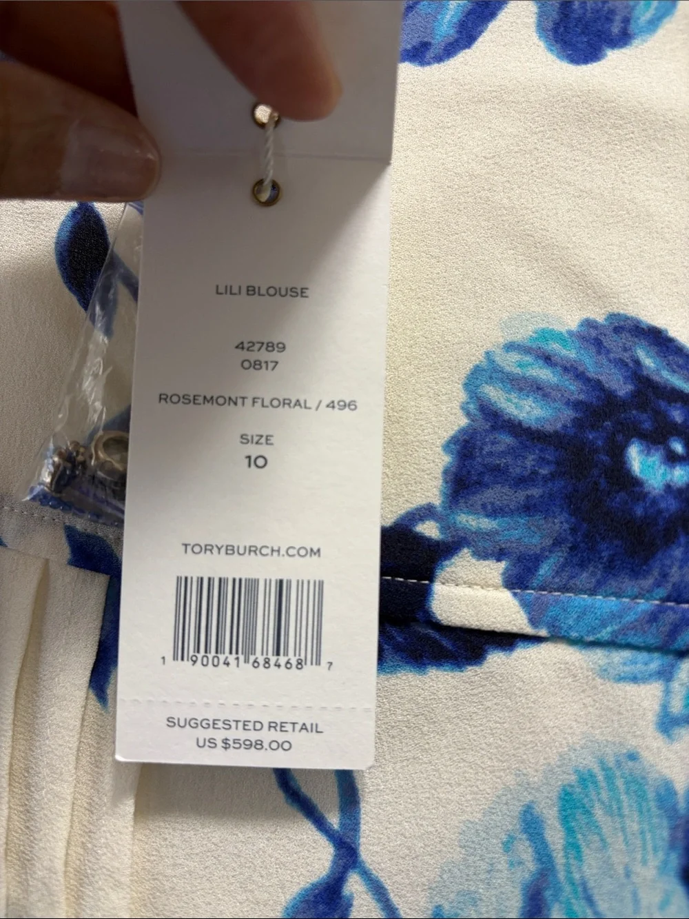 Tory Burch Rosemont Floral Lilli Blouse Silk Garden Party Past Season Runway!